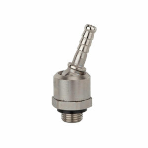 Schlauchtülle, Messing vernickelt, drehbar, G 1/4 AG, LW 6