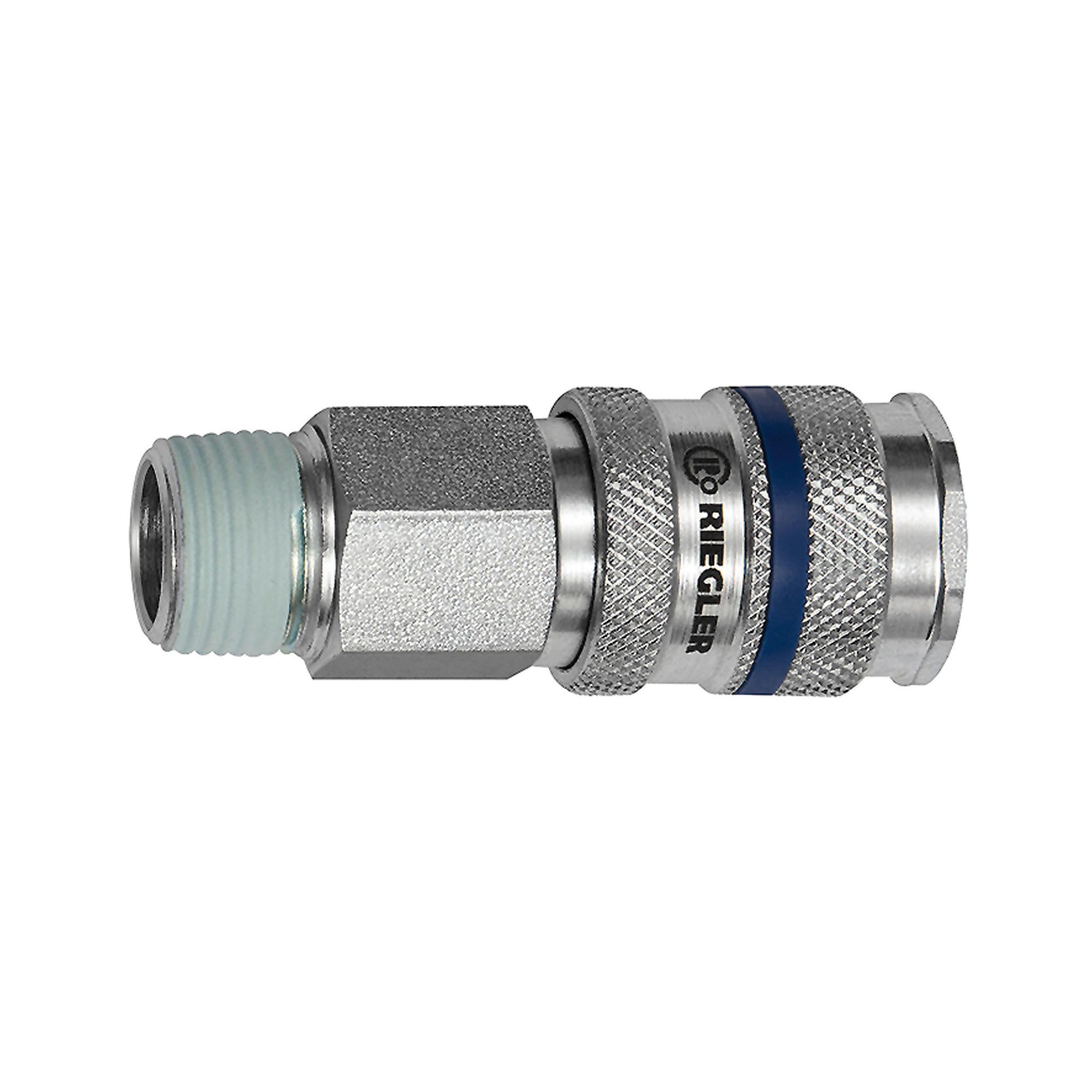 Schnellverschlusskupplung NW 7,8, Stahl verz., R 1/4 AG