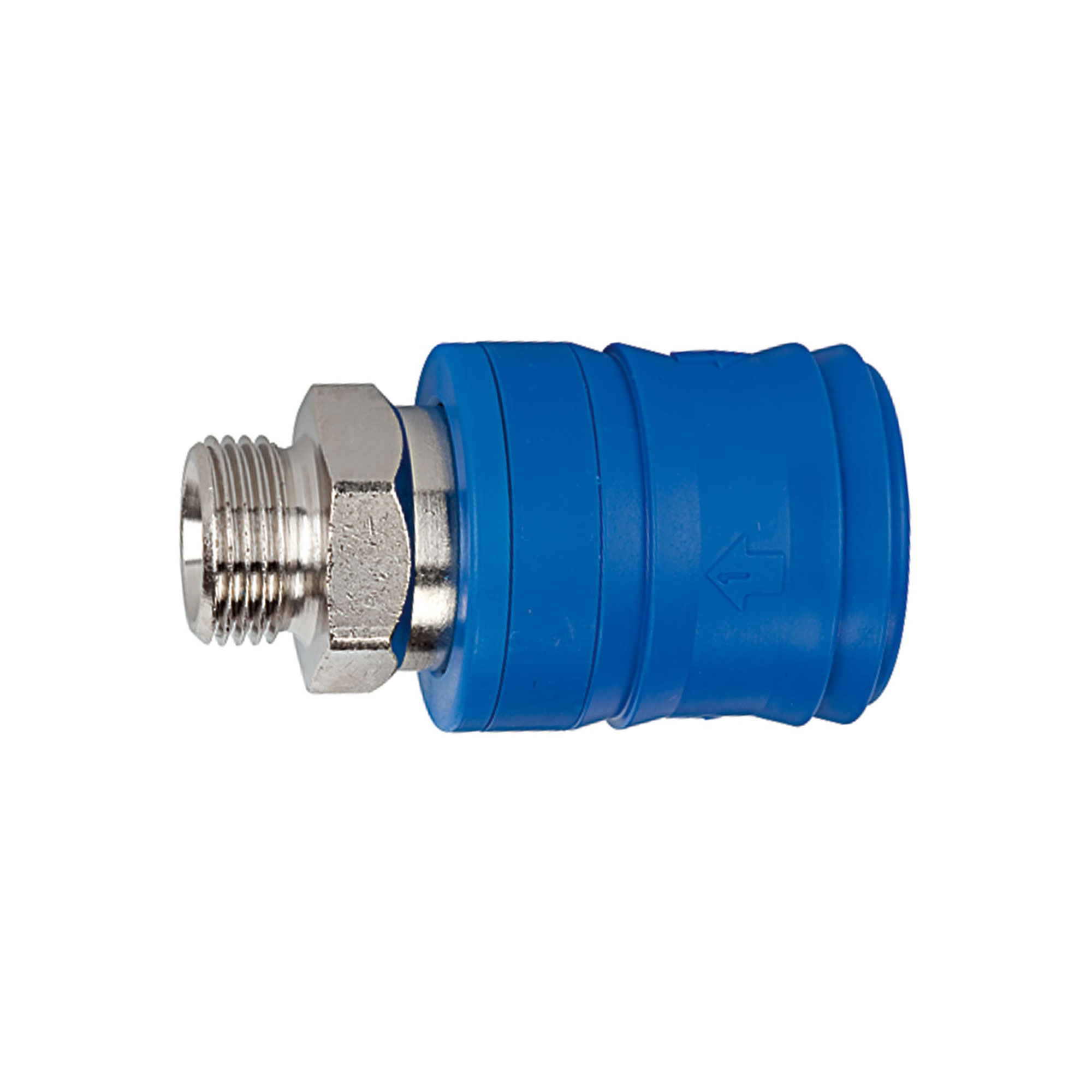 Sicherheitskupplung NW 7,4, Typ KE, Messing vern., G 1/4 AG