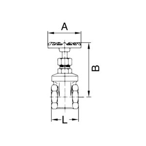 Muffen-Absperrventil, Messing, G 1/2, DN 15