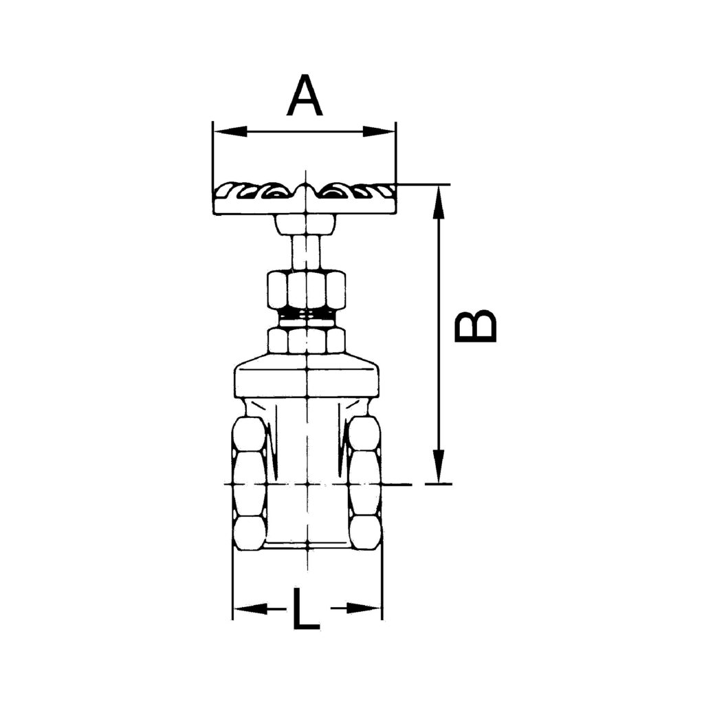 Muffen-Absperrventil, Edelstahl 1.4401/1.4408, G 3/8, DN 10