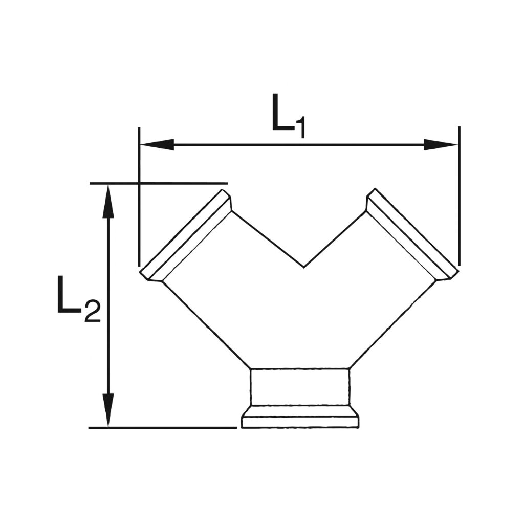 Verteiler, 2fach, R 1/8 AG, Abgänge 2 x G 1/8 IG, Messing vern.