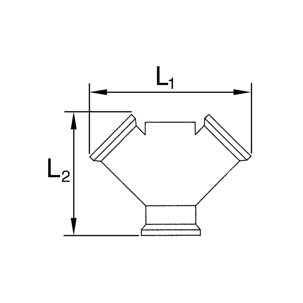 Verteiler, 2fach, G 3/8 i., 2 x G 3/8 IG, Messing blank