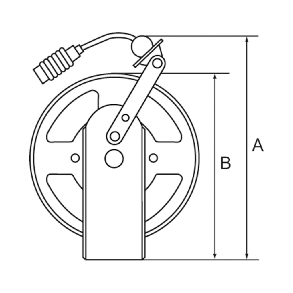 Schlauchaufroller, Druckluft/Wasser, PU-Schl. ø10x6,5, Länge 10 m