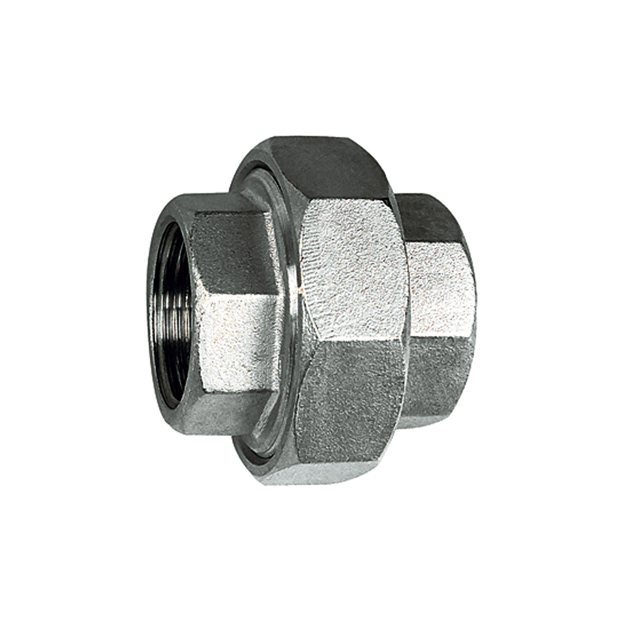 Lösb. Doppelgewindenippel, flach dichtend, G 1/4 i., ES 1.4408