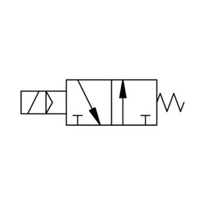 3/2-Wegeventil, elektropneumat., monostabil, G 1/8, NO, 24 V DC
