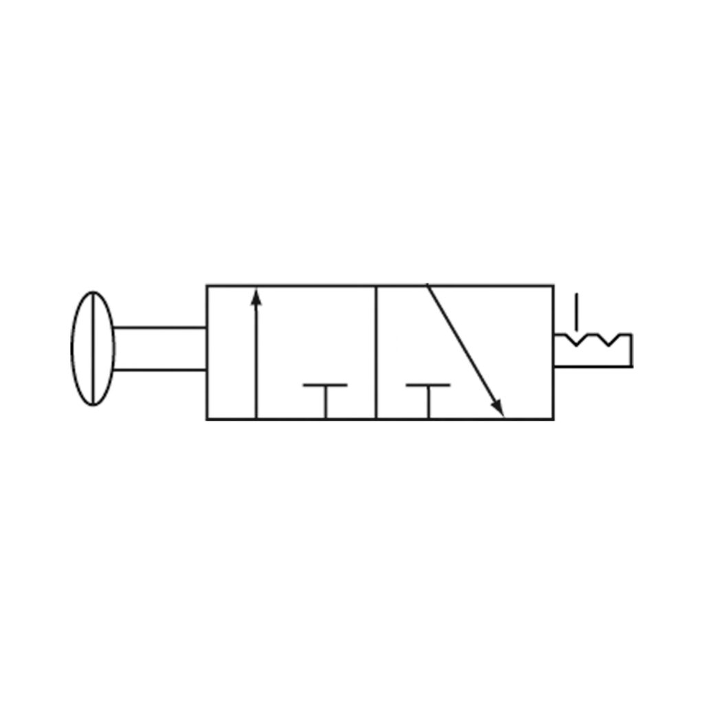 3/2-Wegeventil, Druckknopfbetätigung, »3L«, G 1/8, 500l/min