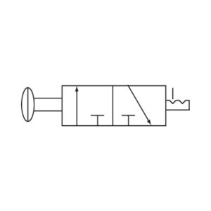 3/2-Wegeventil, Druckknopfbetätigung, »3L«, G 1/8, 500l/min