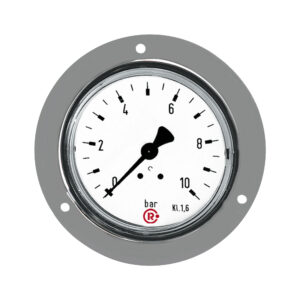 Standardmano., Frontring verchr., G 1/8 hinten, -1/0,0 bar, Ø 40