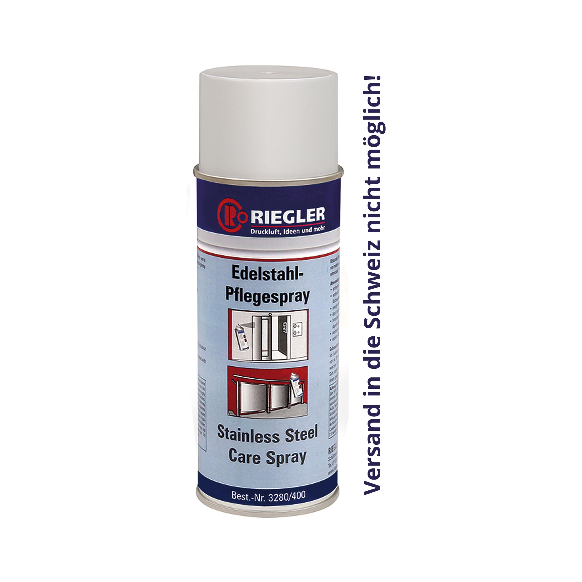 Edelstahl-Pflegespray, Temperatur -20 °C bis 130 °C, 400 ml