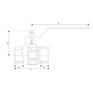 Kugelhahn EN 331, DVGW, Handhebel, IG/IG, MS vernickelt, Rp 1 1/4