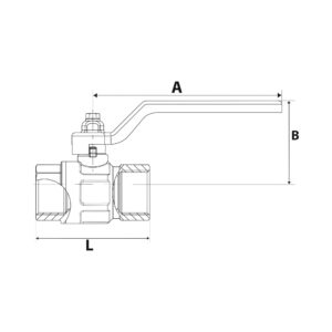 Kugelhahn »valve line«, Handhebel blau, MS vern., IG/IG, G 1/4