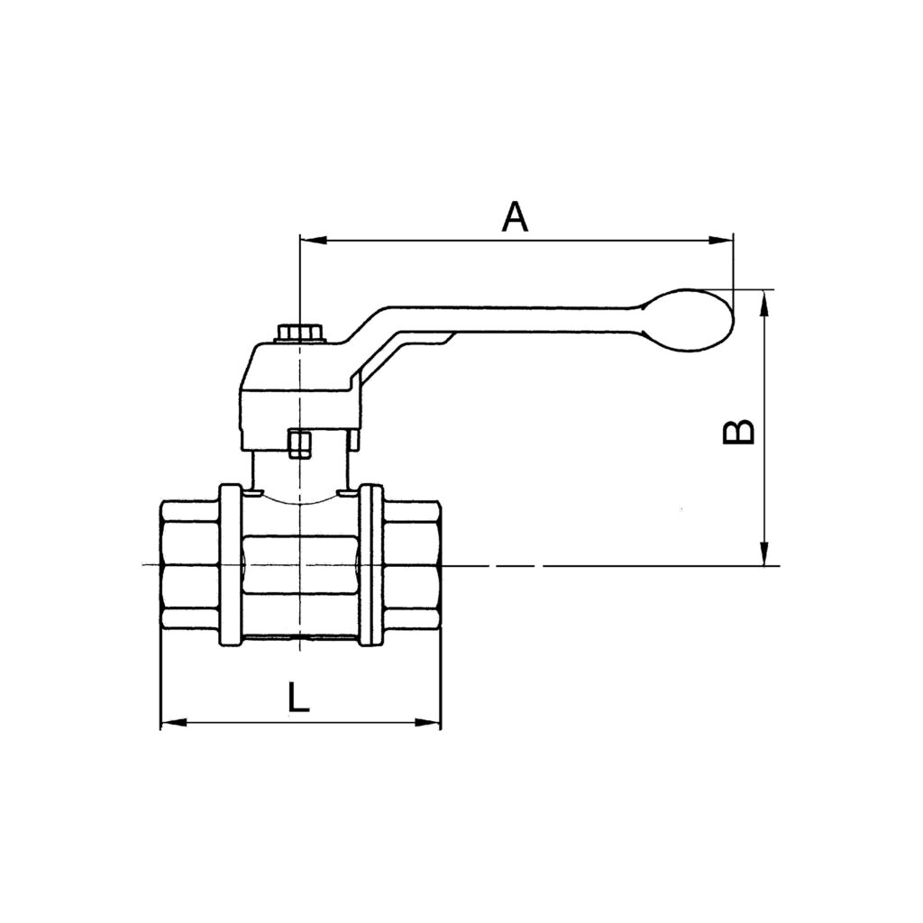 Kugelhahn, n. abschließbar, Entlüftung, MS vern., Rp 1/4