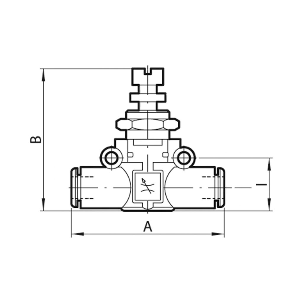 Drosselventil, beidseitig, Schlauch-Schlauch, Schl.-Ø 4
