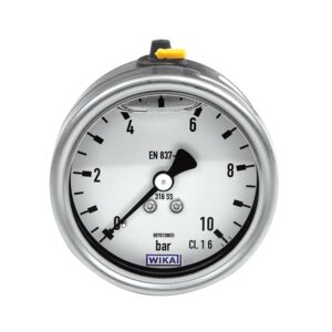 Glyzerinmano, CrNi-Stahl, G 1/4 hinten zentrisch, -1/0,0 bar, Ø63