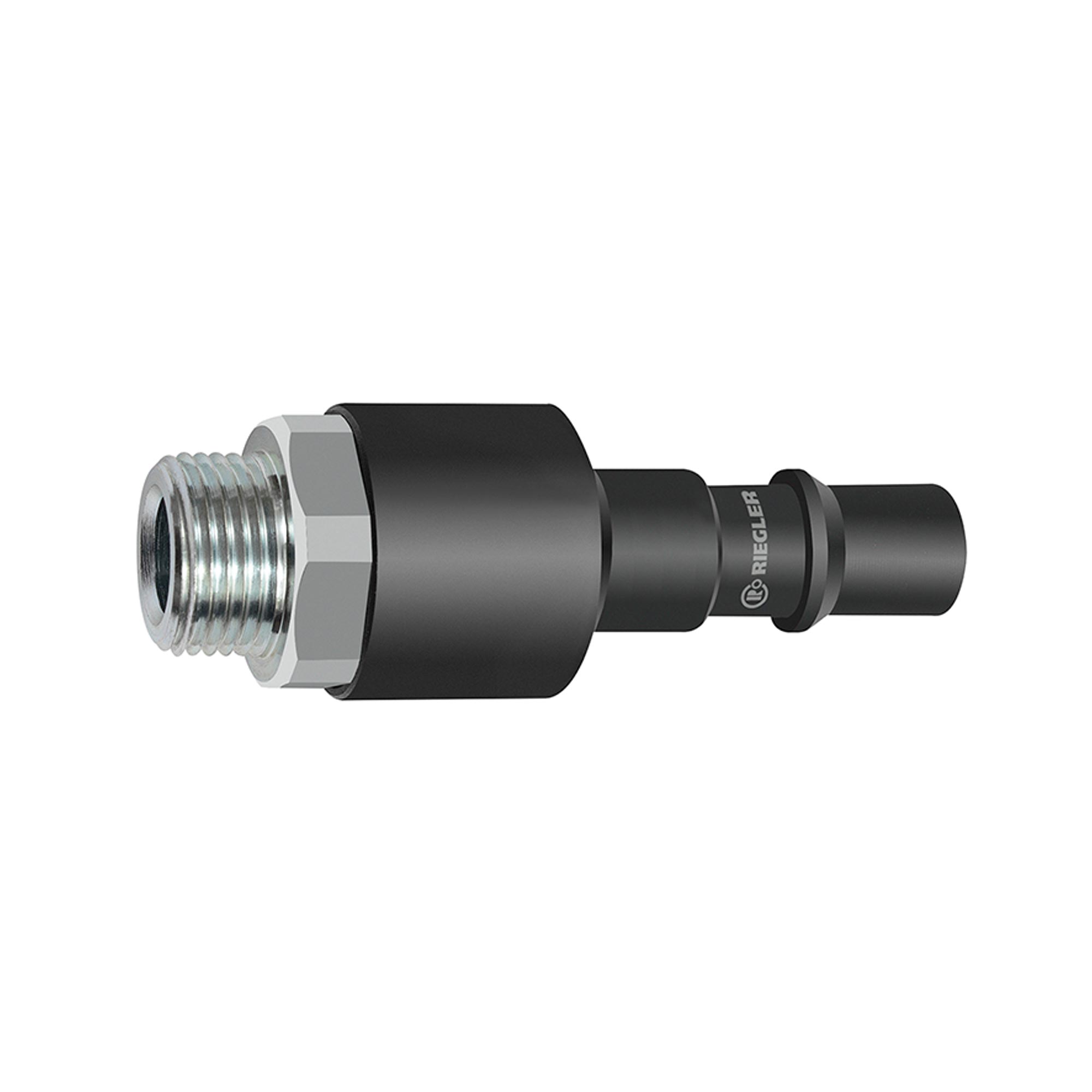 Nippel mit RSV für Kupplungen NW 11, ISO 6150 C, Stahl, G 1/2 AG