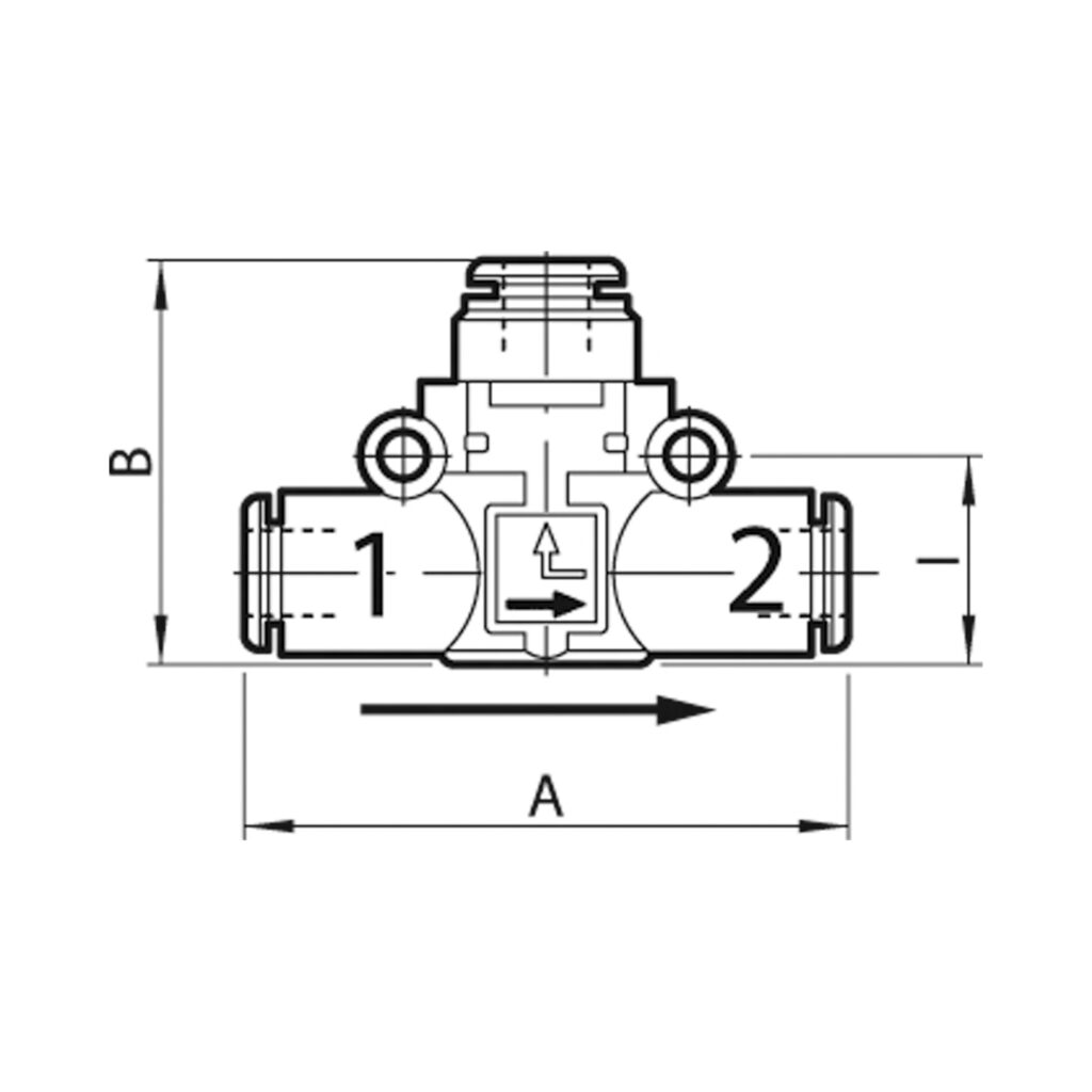 Schnellentlüftungsventil geführte Entlüftung, Schl.-Ø 4