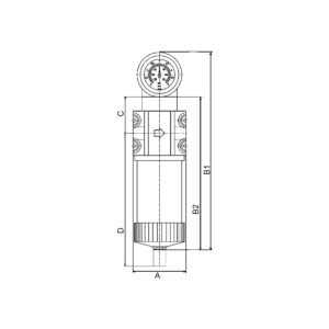 Aktivkohlefilter mit Differenzdruckmano., 0,005 mg/m³, G 1 1/4