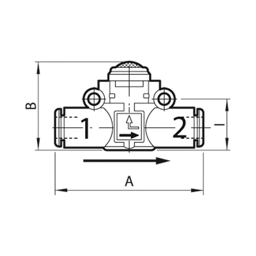 Schnellentlüftungsventil »lineonline« Schalldämpfer, Schlauch-Ø 4
