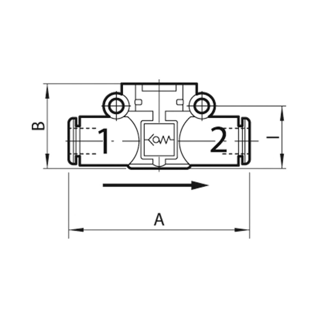Rückschlagventil »lineonline« Schlauch-Schlauch, für Schlauch-Ø 4
