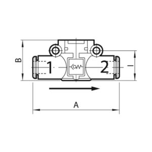Rückschlagventil »lineonline« Schlauch-Schlauch, für Schlauch-Ø 4