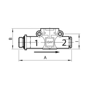 Rückschlagventil »lineonline«, Gewinde - Schlauch, M5, Schl.4