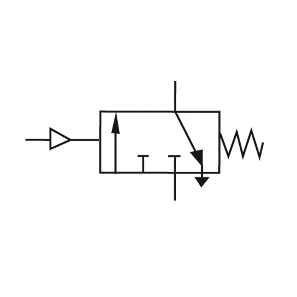 3/2-Wegeventil, pneum. NC, Schlauch-Schlauch, für Schlauch-Ø 6