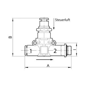 3/2-Wegeventil, pneum. NC, Schlauch - Gewinde, G1/8, Schl.6