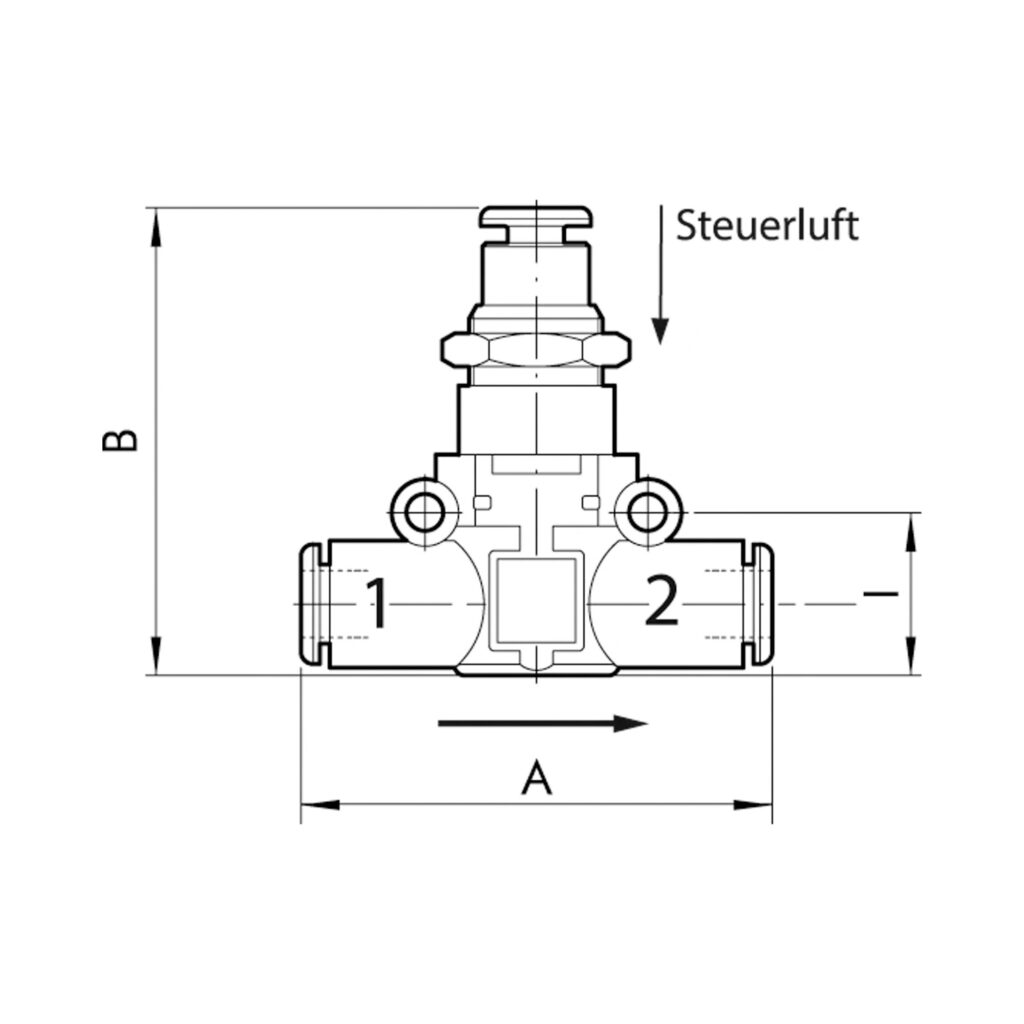 Pneumatisch entsperrbares Rückschlagventil »lineonline« Schl.-Ø 6
