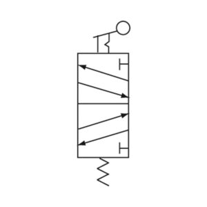 5/2-Wegeventil, manuell betätigt »M5«, Kipphebel, bistabil, G 1/8
