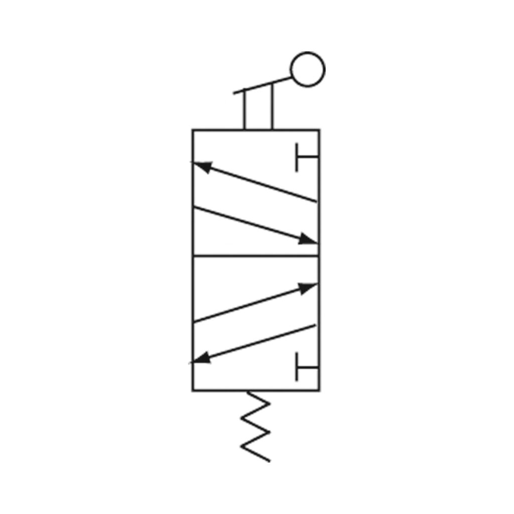 5/2-Wegeventil, manuell betätigt, »M5«, langer Hebel, G 1/8