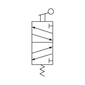 5/2-Wegeventil, manuell betätigt, »M5«, langer Hebel, G 1/8