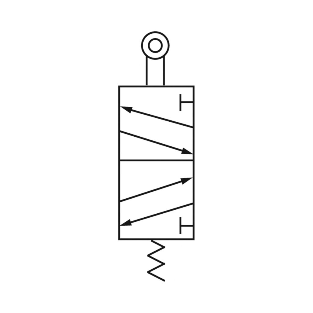 5/2-Wegeventil, mechanisch betätigt, »M5«, Rollenhebel, G 1/8