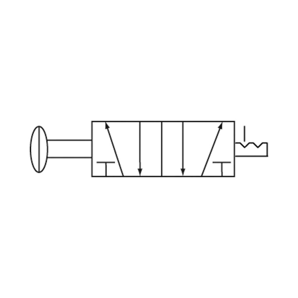 5/2-Wegeventil, Druckknopfbetätigung, »3L«, G 1/8, 500l/min