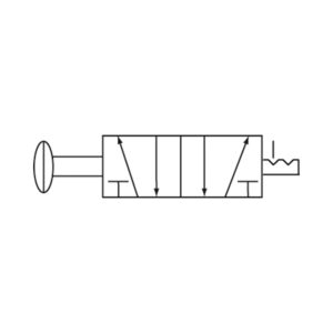 5/2-Wegeventil, Druckknopfbetätigung, »3L«, G 1/8, 500l/min