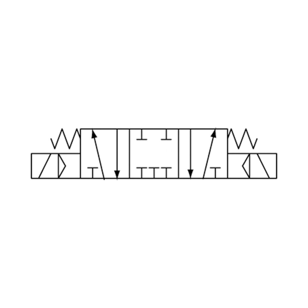 5/3-Wegeventil elektropneum. »4V«, Mitte geschl., M5, 24 V DC