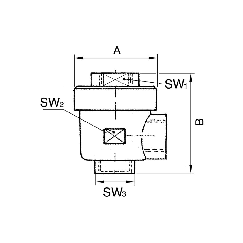 Schnellentlüftungsventil, G 1/8, SW1 14, SW2 14, SW3 14