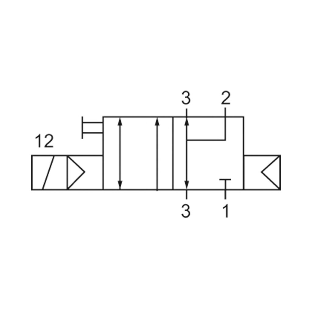 3/2-Wegeventil, NAMUR, mono, NC, Alu eloxiert, G 1/4, 230 V, 50Hz