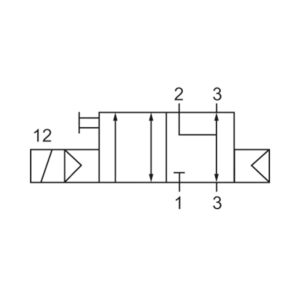 3/2-Wegeventil, NAMUR, mono, NC, Anschluss G 1/4, 230 V, 50Hz