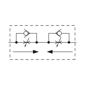 Drosselplatte, NAMUR-Ventile, Alu elox., 3-Wege, Rändelschraube