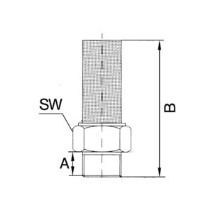 Schalldämpfer, Edelstahl 1.4401, M5, SW 9