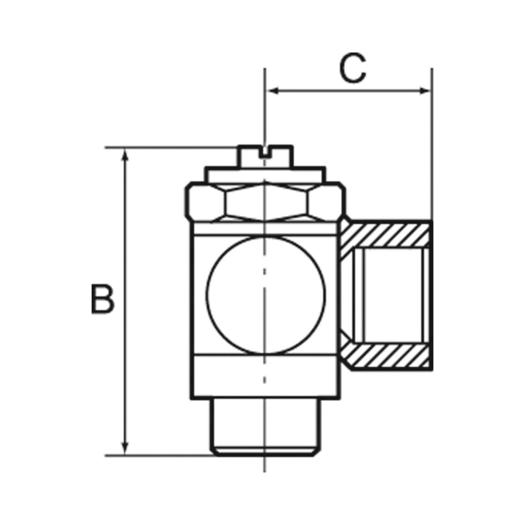 Drosselventil, Schlitzschr., beidseitige Dross. (B), M5 IG, M5