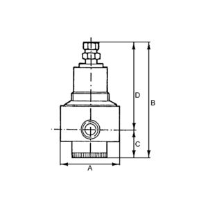 Edelstahl-Druckregler, 1.4401, BG 1, G 3/8, 0,4 - 4,0 bar