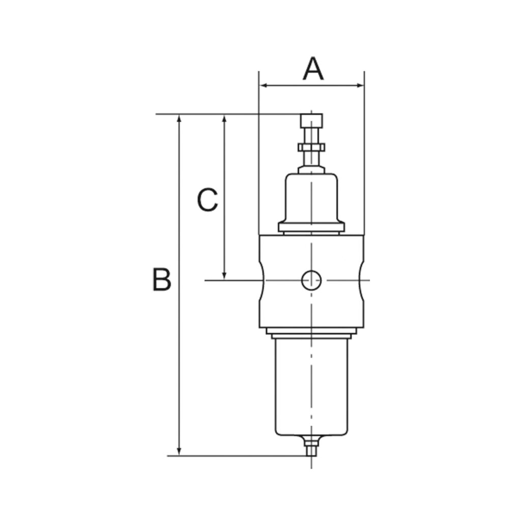 Edelstahl-Filterregler, 1.4401, BG 1, G 1/4, 1,7 - 17,5 bar