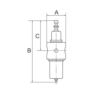 Edelstahl-Filterregler, 1.4401, BG 1, G 1/4, 1,7 - 17,5 bar
