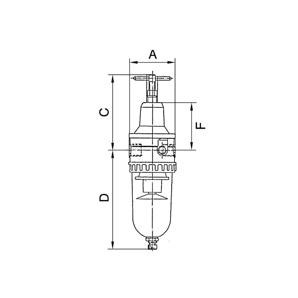 Filterregler »Standard«, mit Polycarbonatbehälter, BG 1, G 1/4
