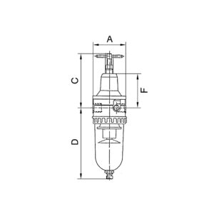 Filterregler »Standard«, mit Polycarbonatbehälter, BG 1, G 1/4