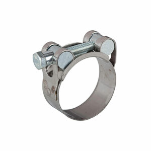 Gelenkbolzenschelle, Chromstahl 1.4016 (W2), 112 - 121 mm, 25 mm