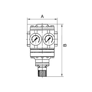 Großdruckregler mit 2 Manometern, G 1 1/2, Regelber. 0,5 - 16 bar
