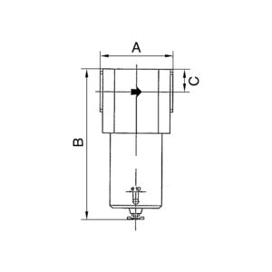 Filter für hohe Drücke bis 40 bar, mit Handablassventil, G 3/8